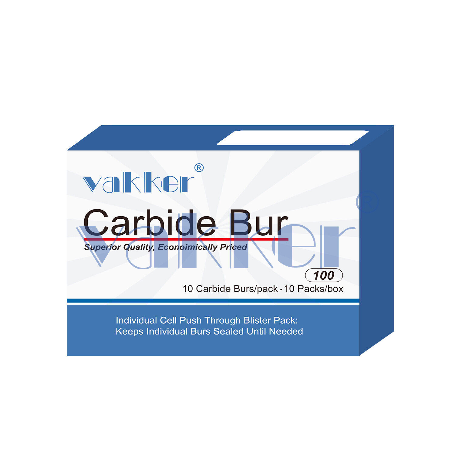 10/Pack Dental Trimming & Finishing Gold Carbide Burs Round Needle Egg Shape