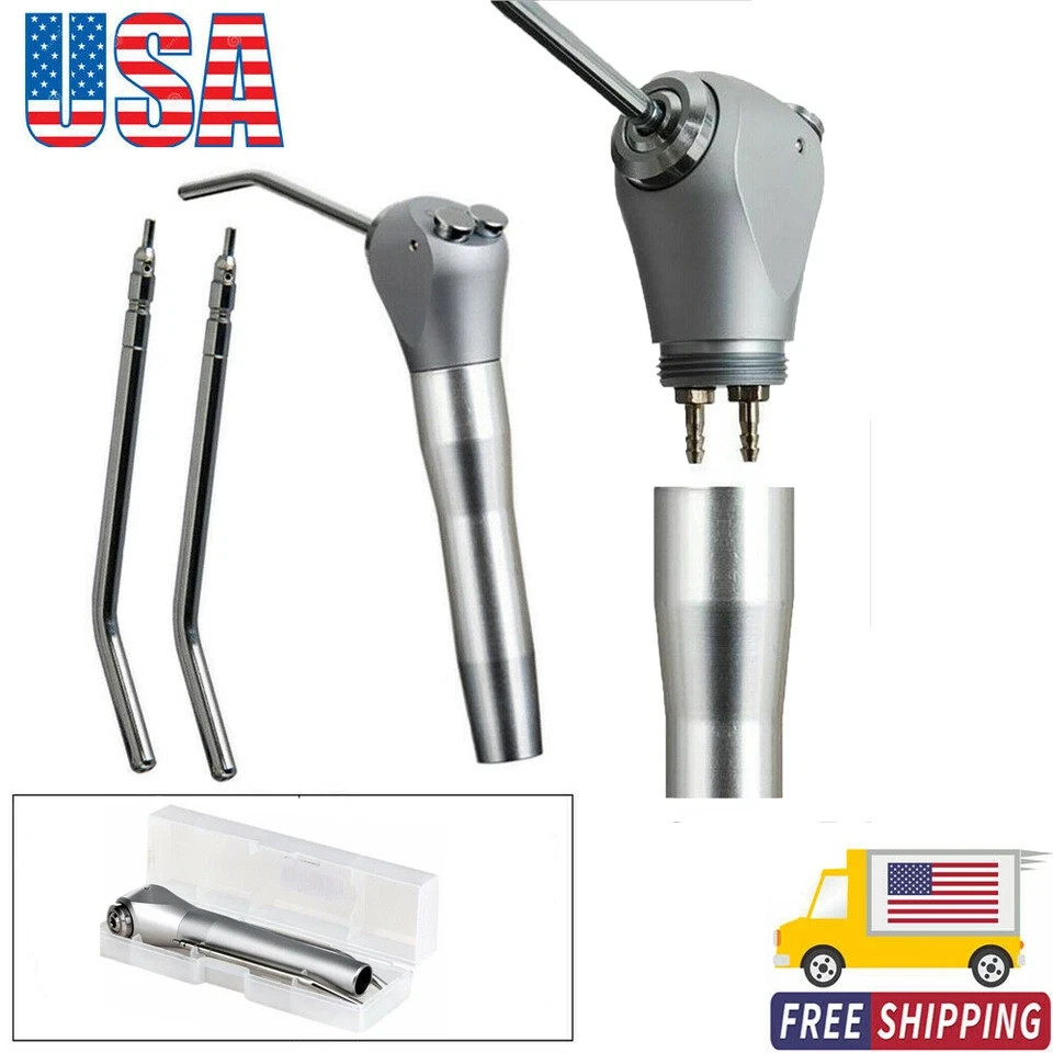 1 Set Dental Air Water Spray Triple 3-way Syringe Button Handpiece+2 Nozzle Tips