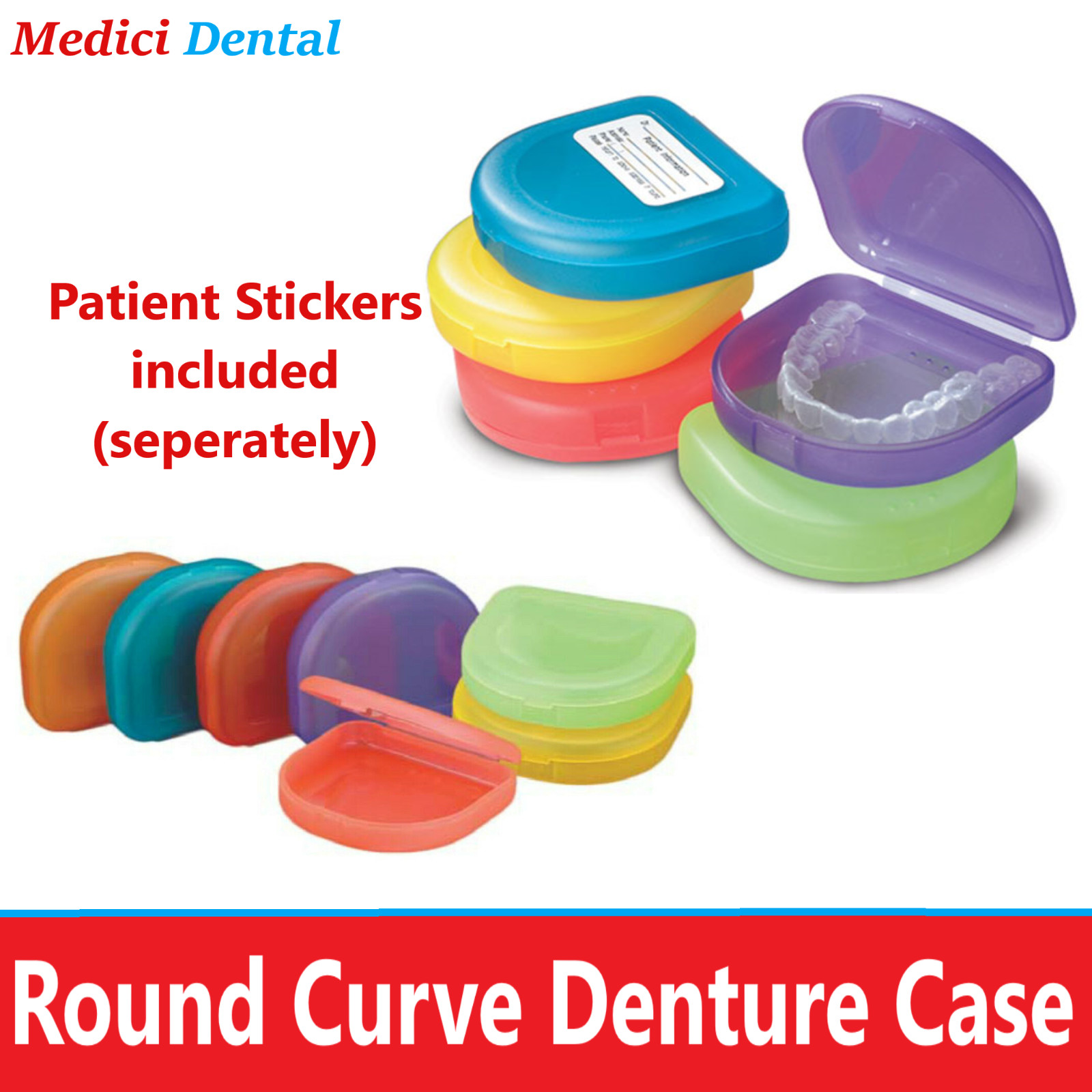 Dental Retainer Box Denture Storage Case Mouthguard Container 1″ Set Upto 300/Cs