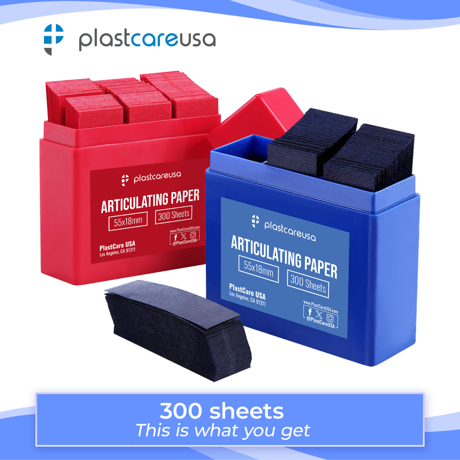 300 Red Articulating Paper Dental 55×18mm Ultra Thin Occlusal Contact Marking