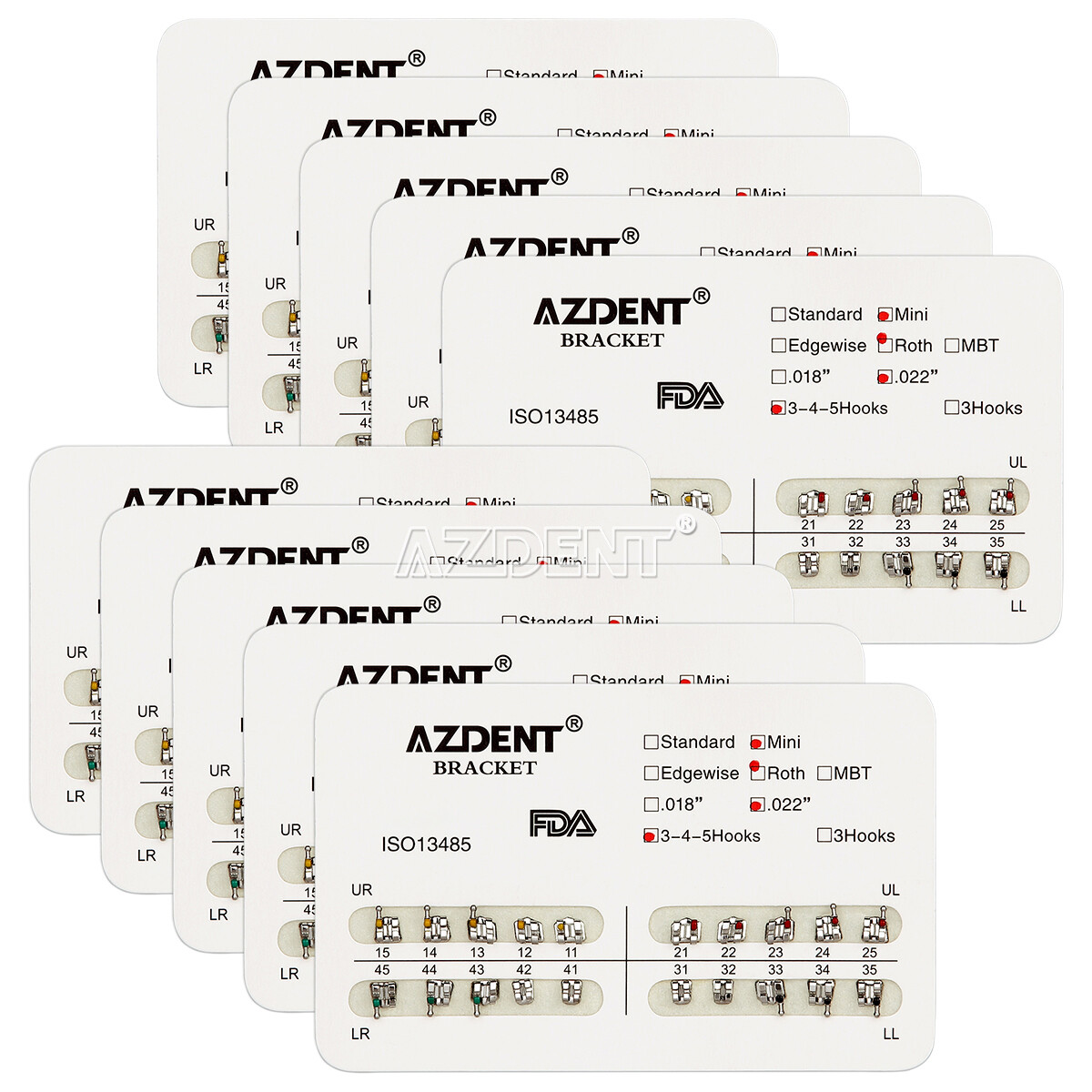 AZDENT Dental Orthodontics Brackets Braces /Supper Elastic Niti Round Arch Wires