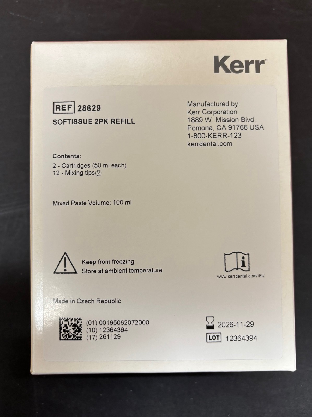 Kerr Softissue Moulage™ Gingival Simulation Material 2/PK REFILL #28629