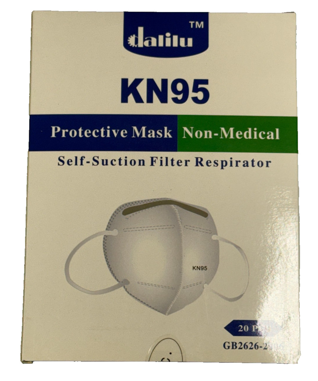 3-PACK KN95 Face Mask Ear Loop Self Suction Filter Respirator (60pc)