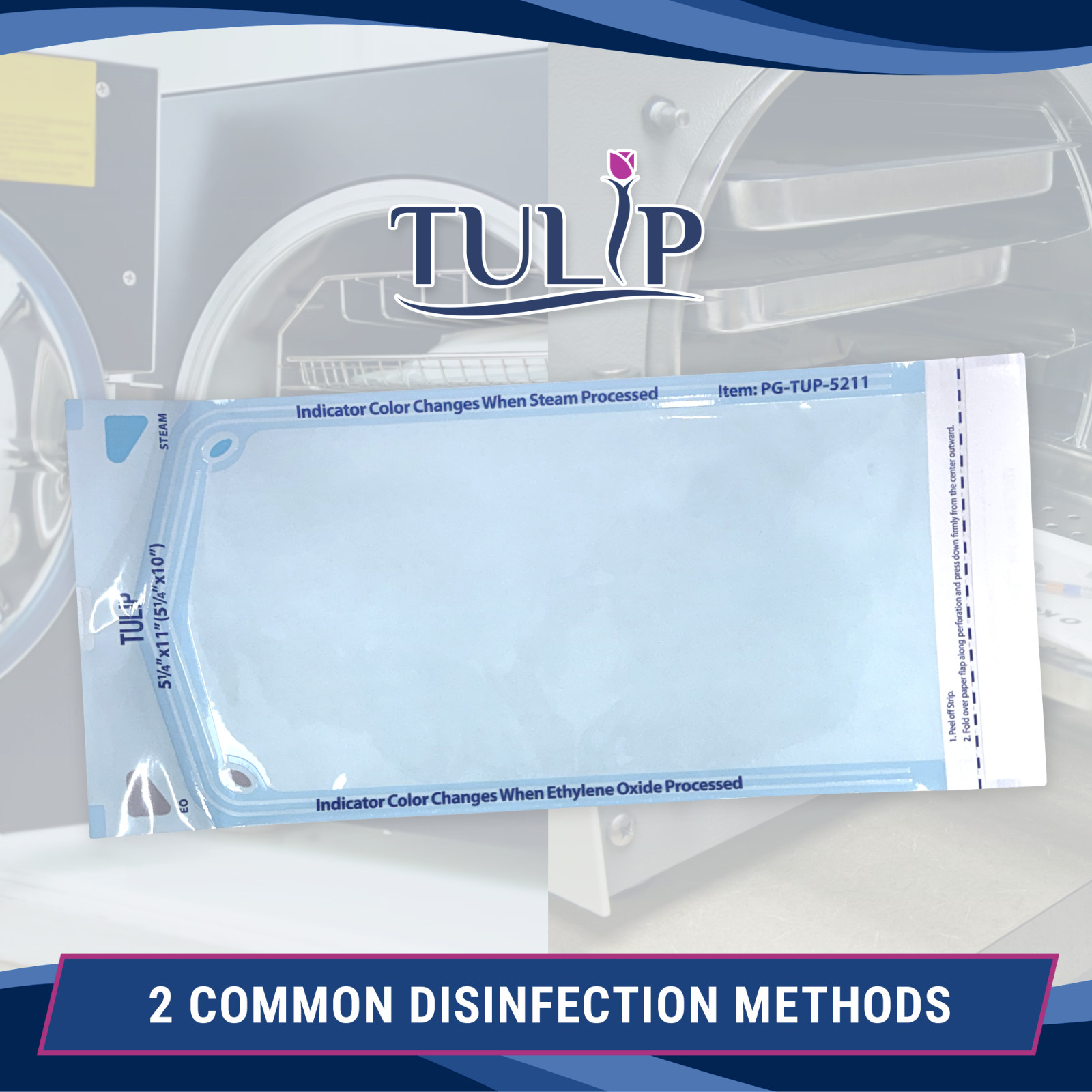 400 5.25″ x 10″ Self-Sealing Sterilization Pouches Nail Bags Autoclave TULIP