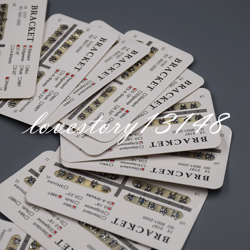 36 Types Dental Bracket Mini/Standard Roth/Edgewise/MBT 018/022 No Hook/3/345