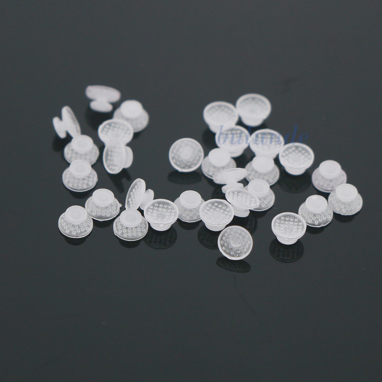 US 100Pcs/Pack Dental Ortho Ceramic Clear Lingual Buttons Bondable Round Base