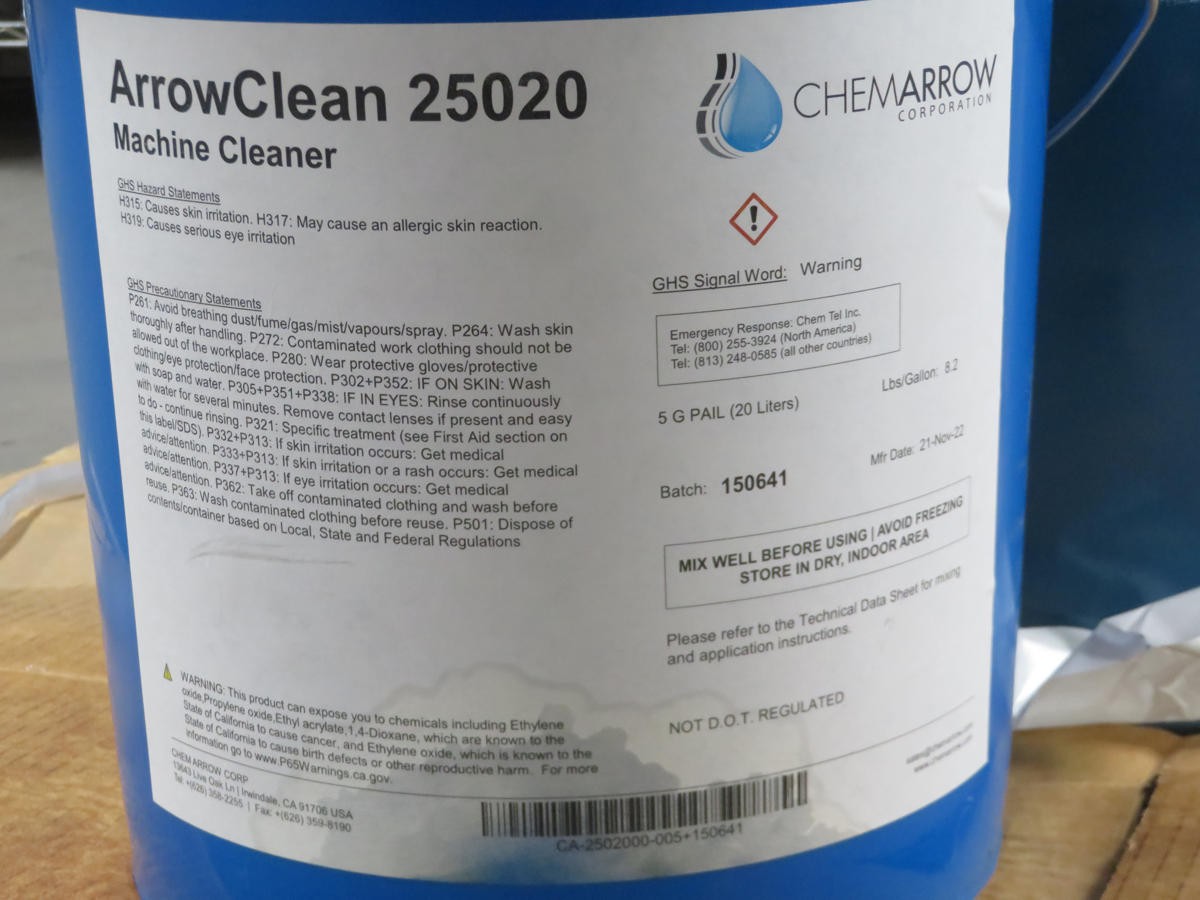 CHEMARROW ME-349 ARROWCOOL MICRO-EMULSION COOLANT (CHLORINATED) MACHINE CLEARNER