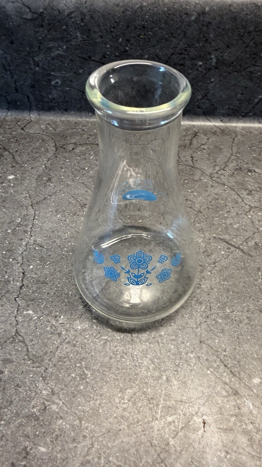 Rare 1977 Corning Centennial Pyrex Butterfly Gold Blue Small Lab Beaker