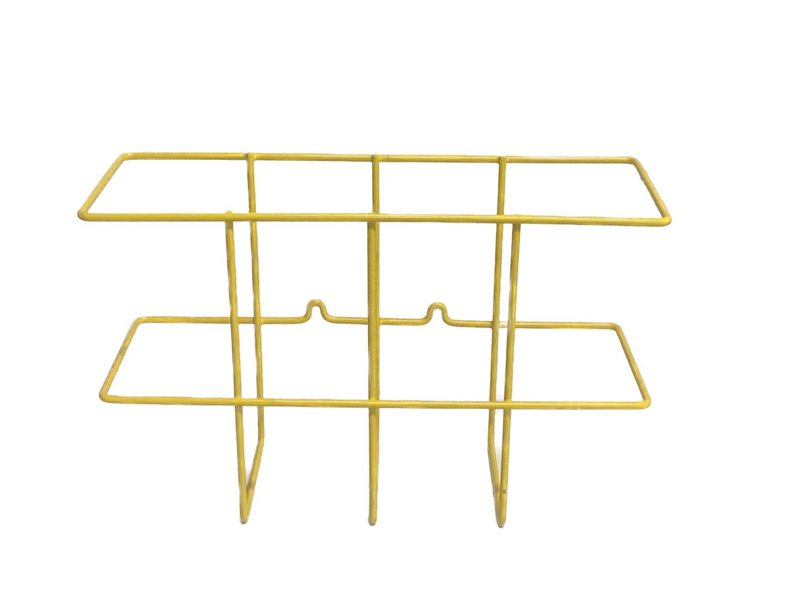 Yellow PVC-Coated Wire 3-Ring Binder Hanging Storage Rack Holder Up To 4″
