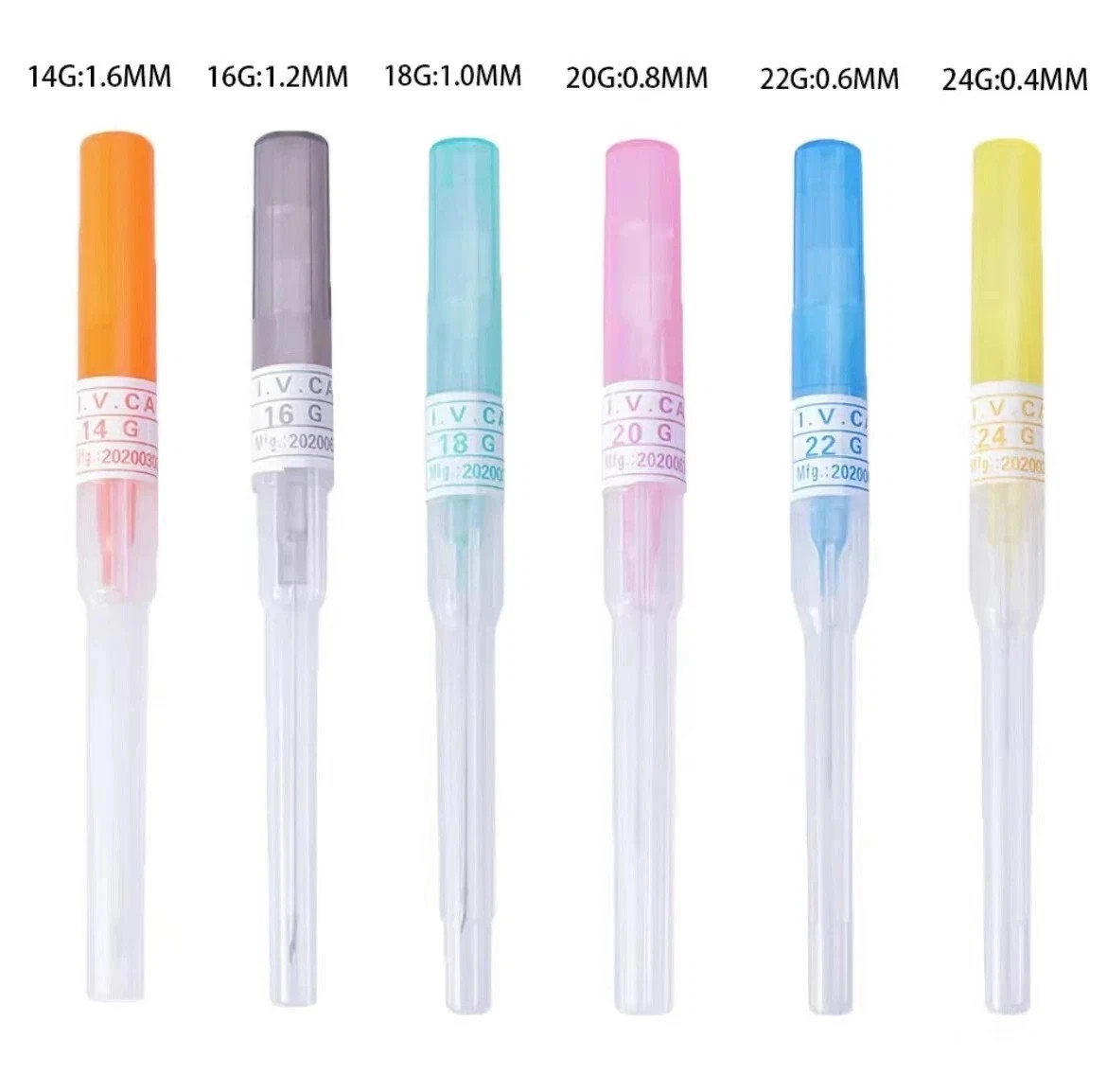 Newest 20pcs Disposable Sterilized IV catheter 14G -22G For Ear Eyebrow USA