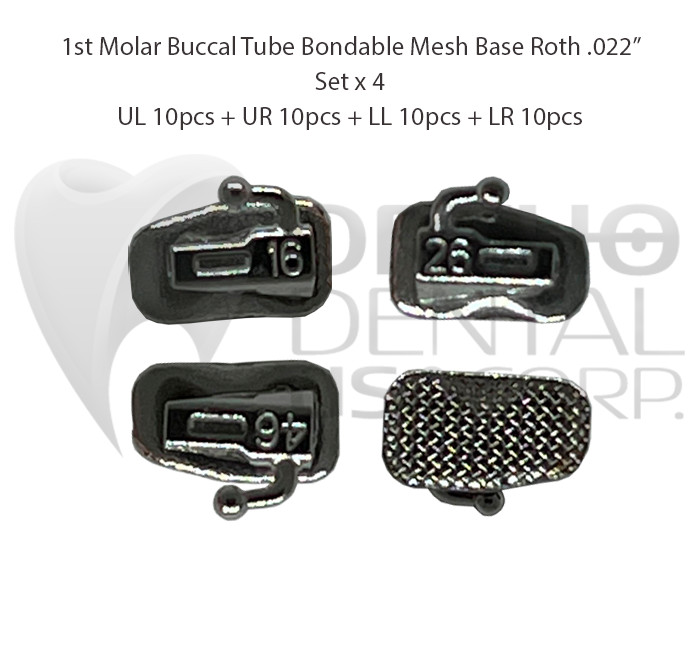 Dental Orthodontic Buccal tubes Roth or MBT .018 or .022 Kits all quadrants