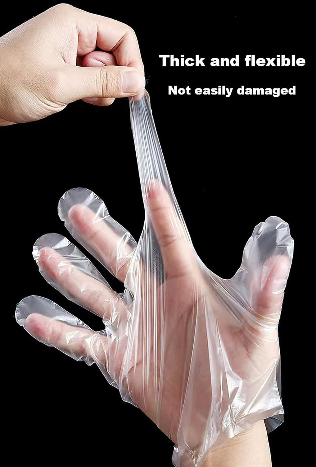 400 Count Disposable Poly Plastic Gloves for Cooking, Food Prep and Food Service