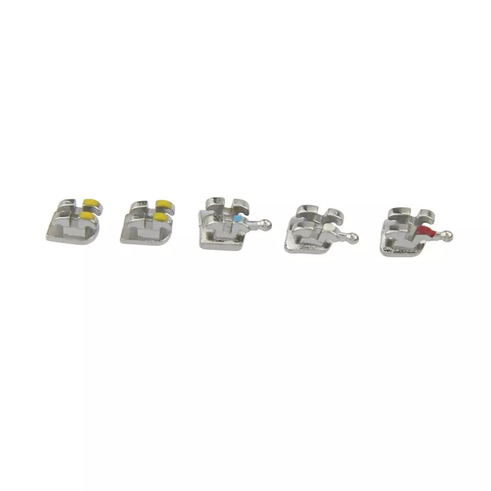 Dental Orthodontic Brackets Metal Brace MIM MINI Roth MBT 022 018 345 With Hooks