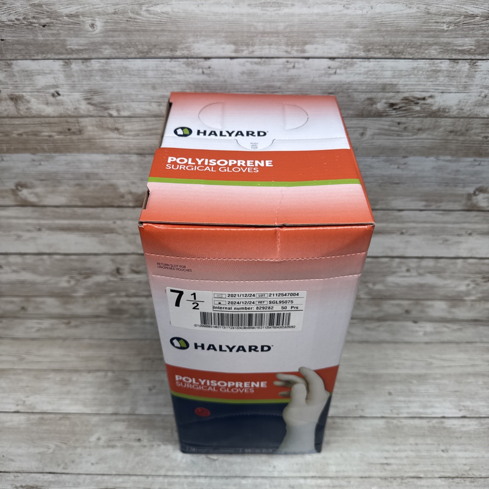 HALYARD Polyisoprene Surgical Gloves Size: 7.5 *1 Case 200 Pair* *See Date*12-24