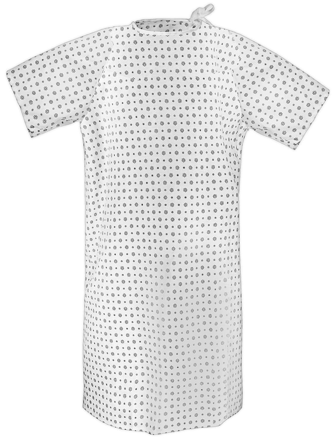 Hospital Gown for Woman & Men, Cotton Blend Fashionable Unisex Patient Gowns,…
