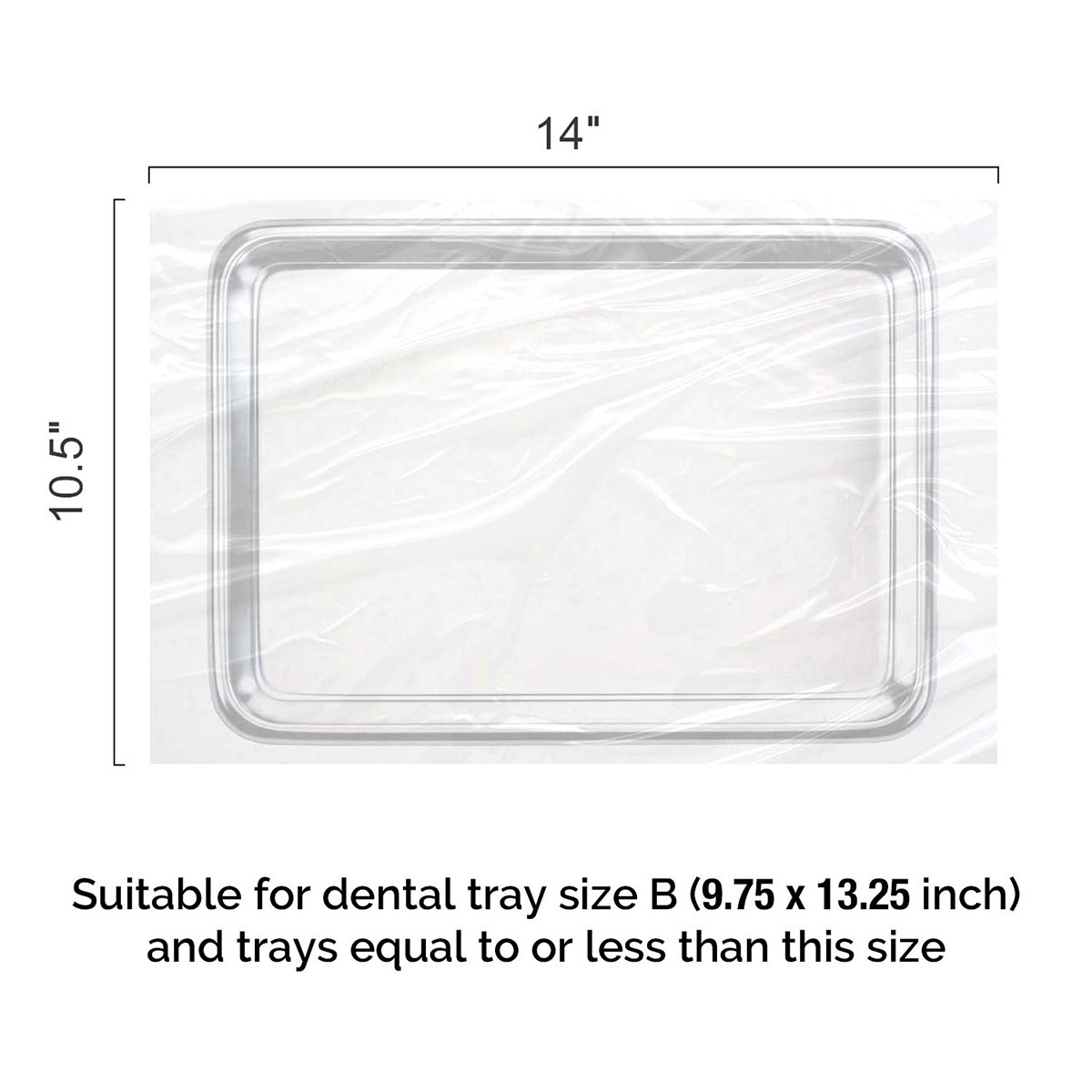 500Pcs/box Dental Tray Covers Disposable Plastic Protective Transparent