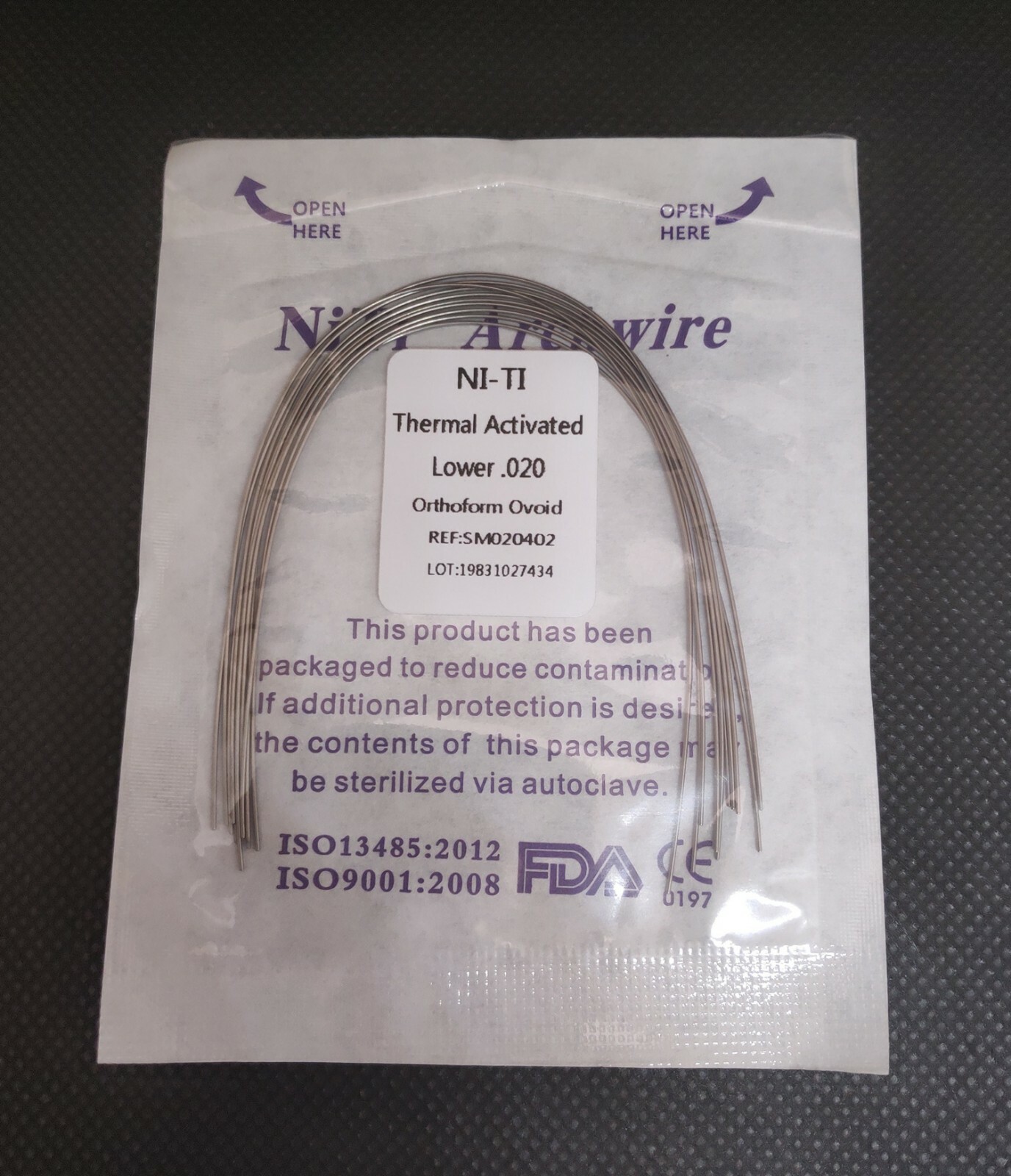 Dental Orthodontic Thermal Activated Niti Wires Round Arch Wires Ovoid Form