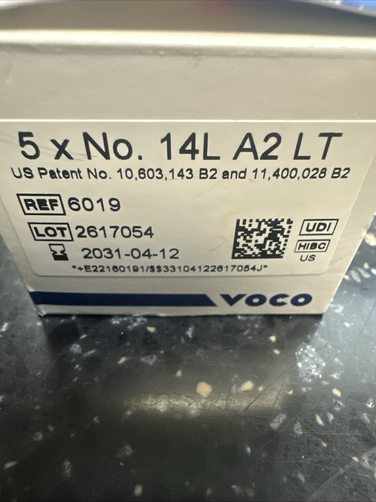 VOCO Grandio Blocs CAD/CAM – A2 LT – Size 14L – 5 Count – NEW