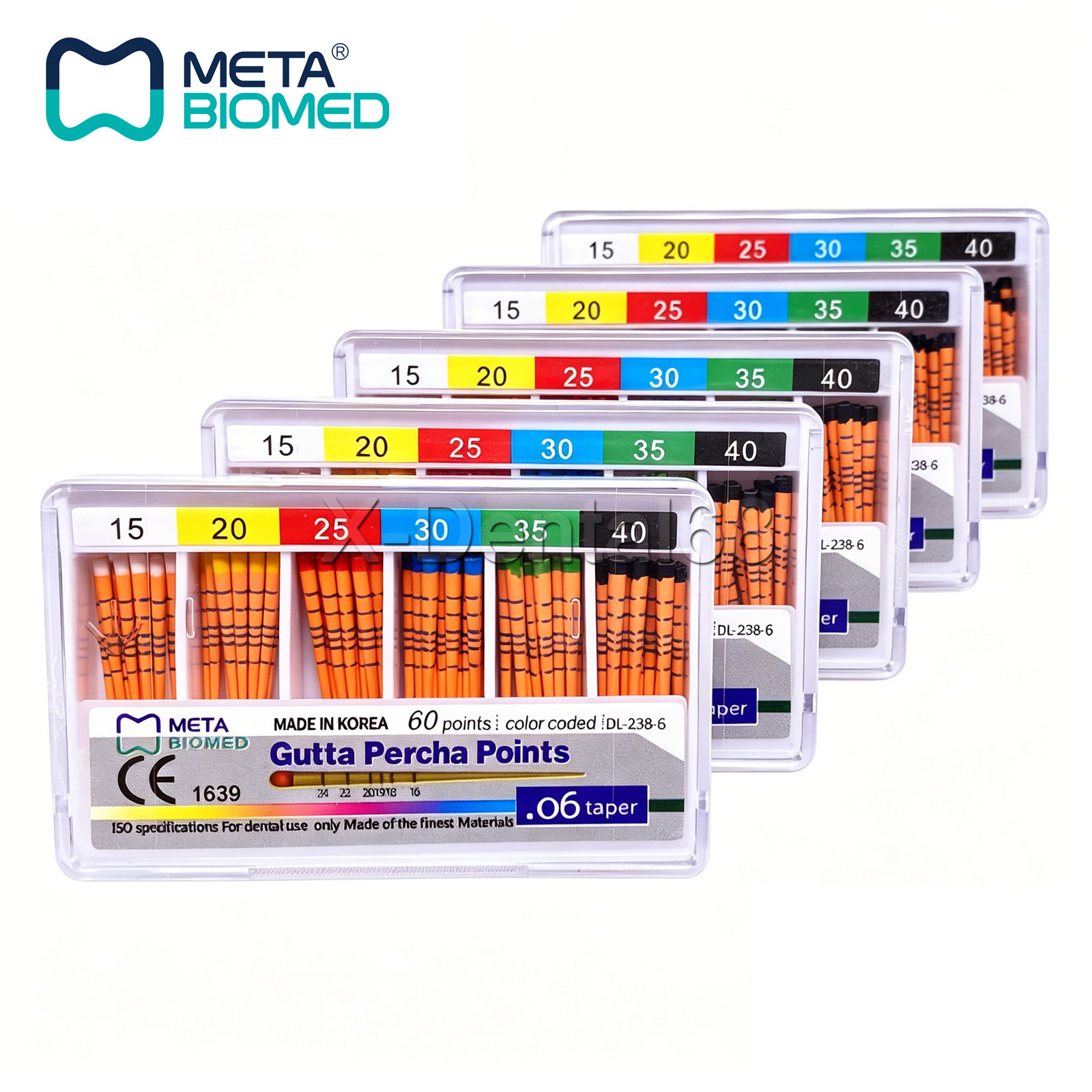 GUTTA PERCHA POINTS Taper 0.4 or 0.6, or Standart Taper, All Sizes Dental Meta