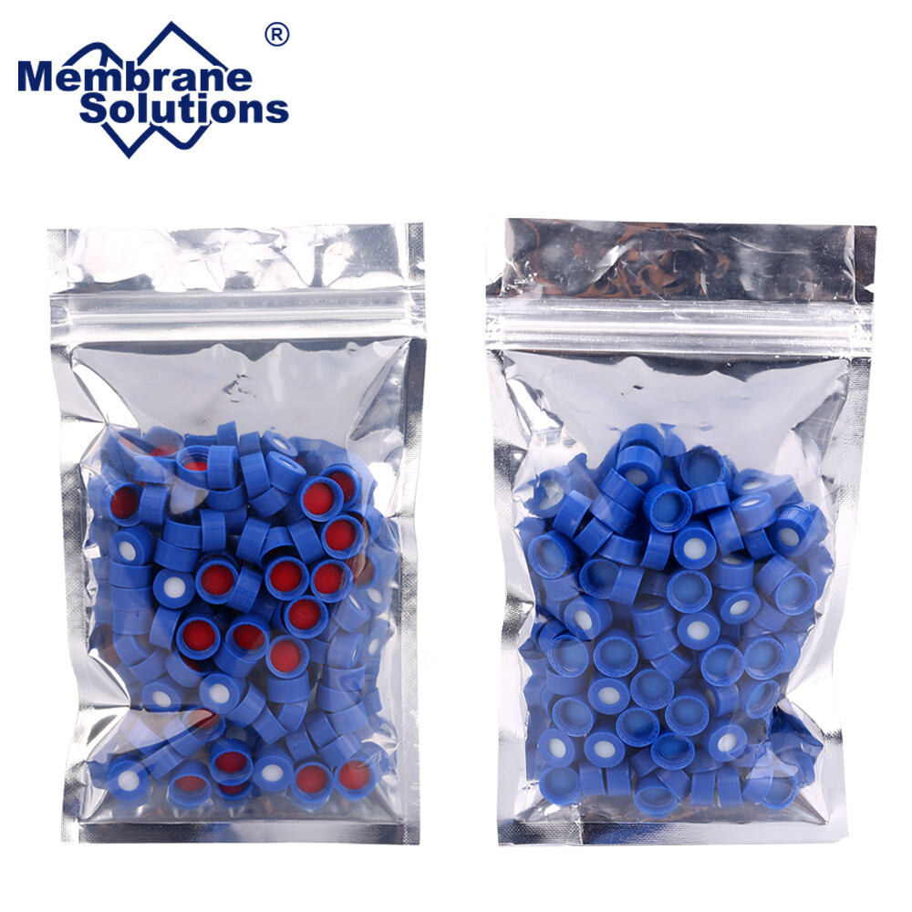 9-425 Screw Thread Autosampler HPLC Vial Caps, 9mm, Pre-slit PTFE/Silicone Septa
