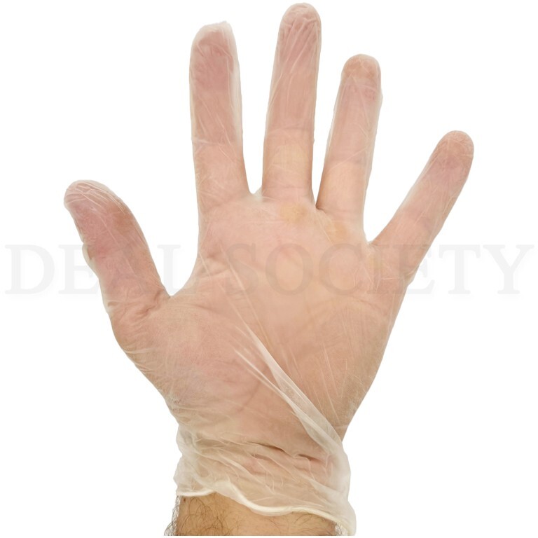 Lot of 6 – Clear Vinyl Powder-Free Large Disposable Gloves – 100 ct Each