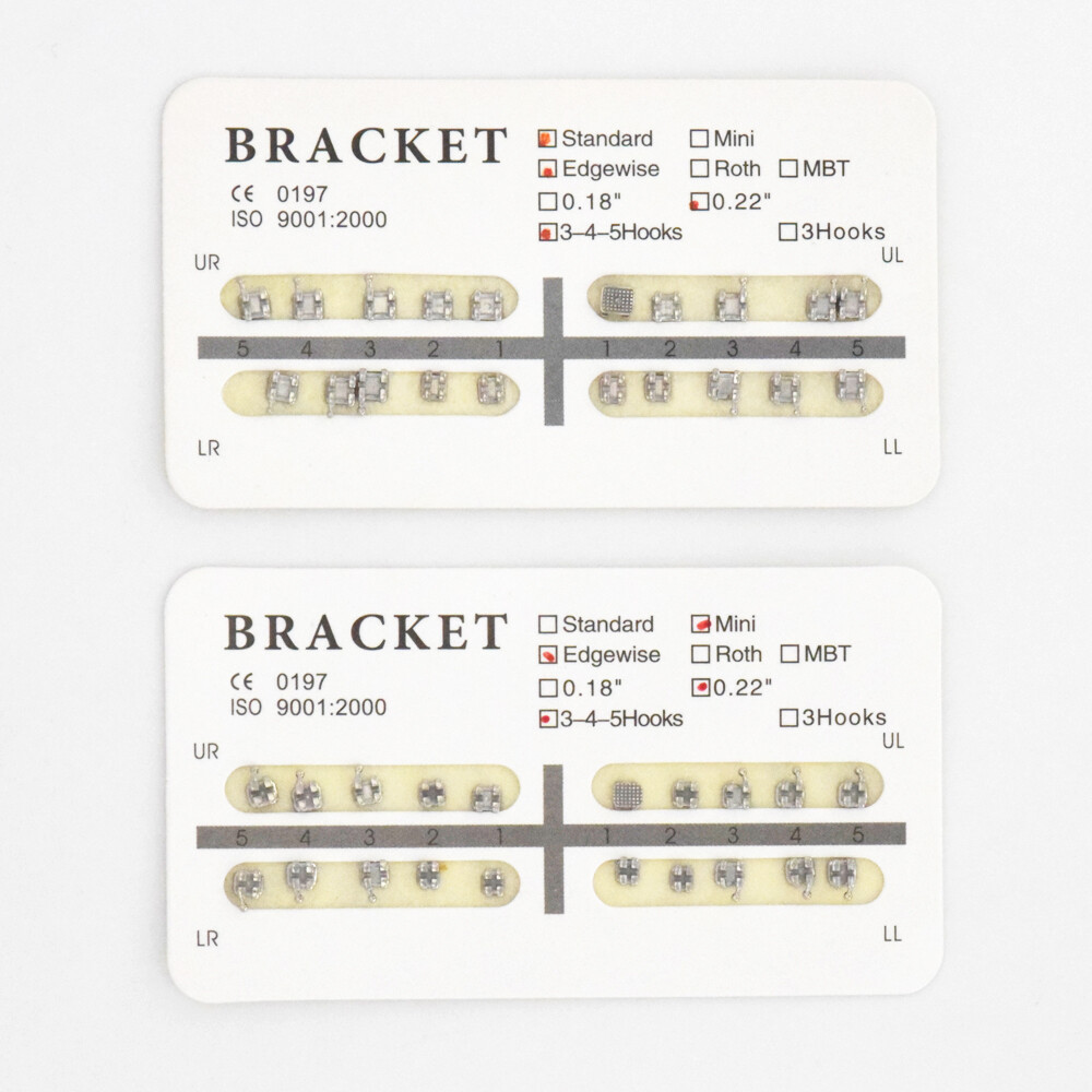 20 Pcs/Pack Dental Monoblock MIM Orthodontic Metal Brackets Braces Mesh Base