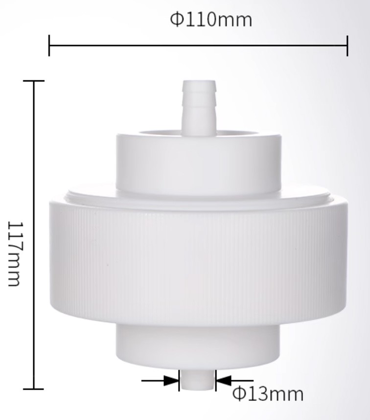 Lab Filter Membrane Holder PTFE 13-90mm Acid Alkali Gas Sampling Adapter