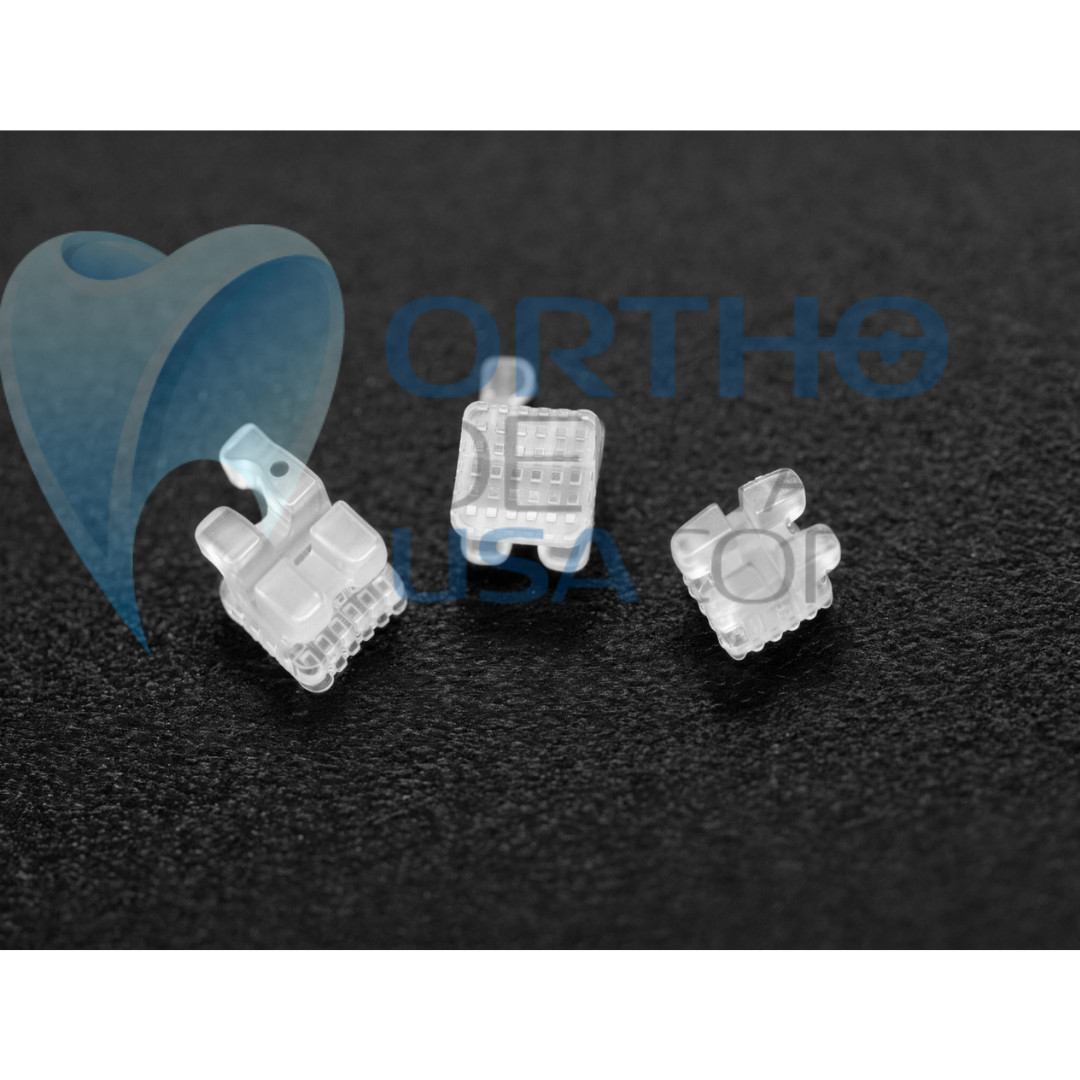 Ceramic Bracket Monoblock 3G 3, 4, 5 with hooks USA Seller Orthodontics
