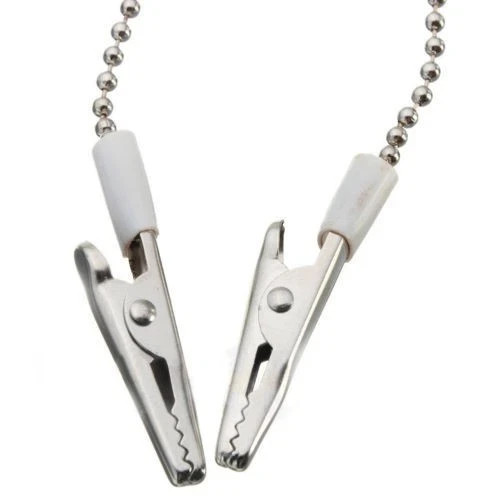 Dental Premium Metal Chain Bib Napkin Holder Clip Flexible Crocodile Clip 40cm