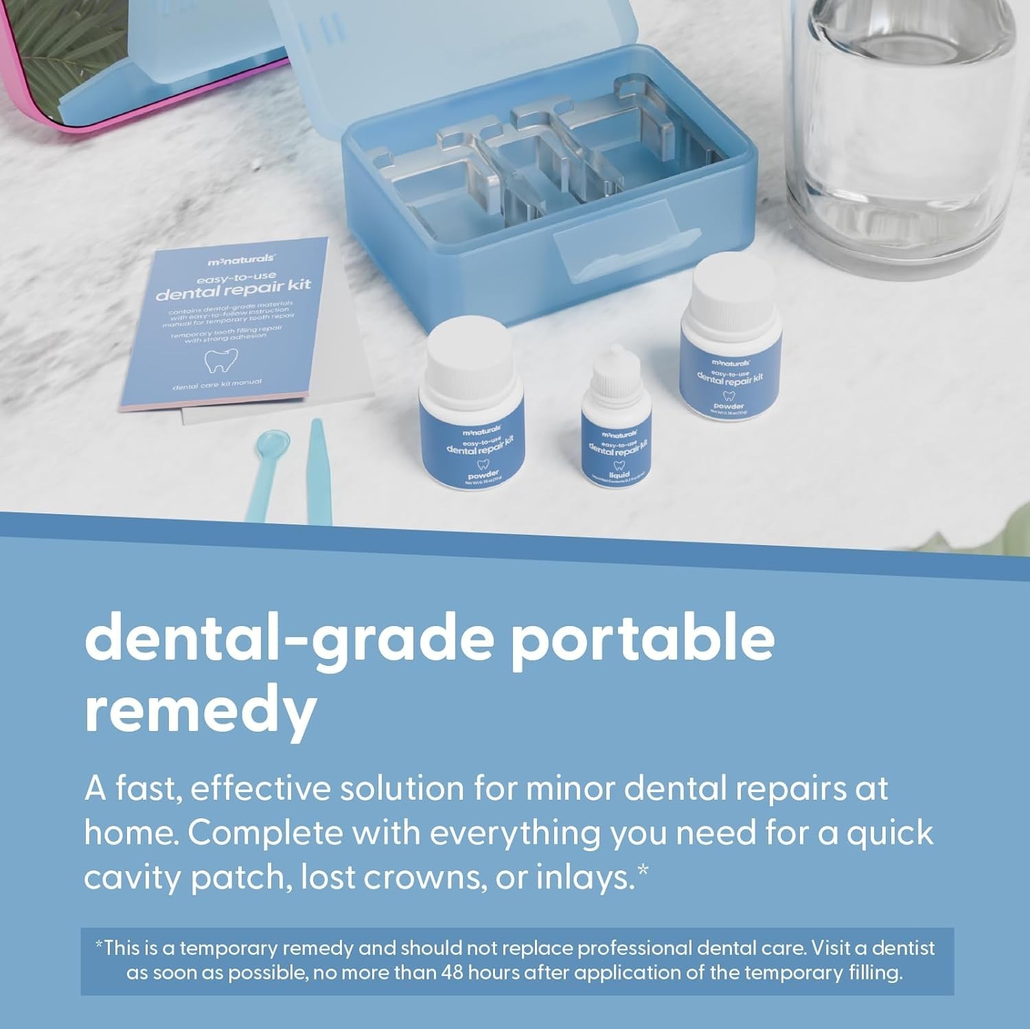 Dental Tooth Repair Kit Temporary Filling Cement for Chips Cracks Missing Teeth