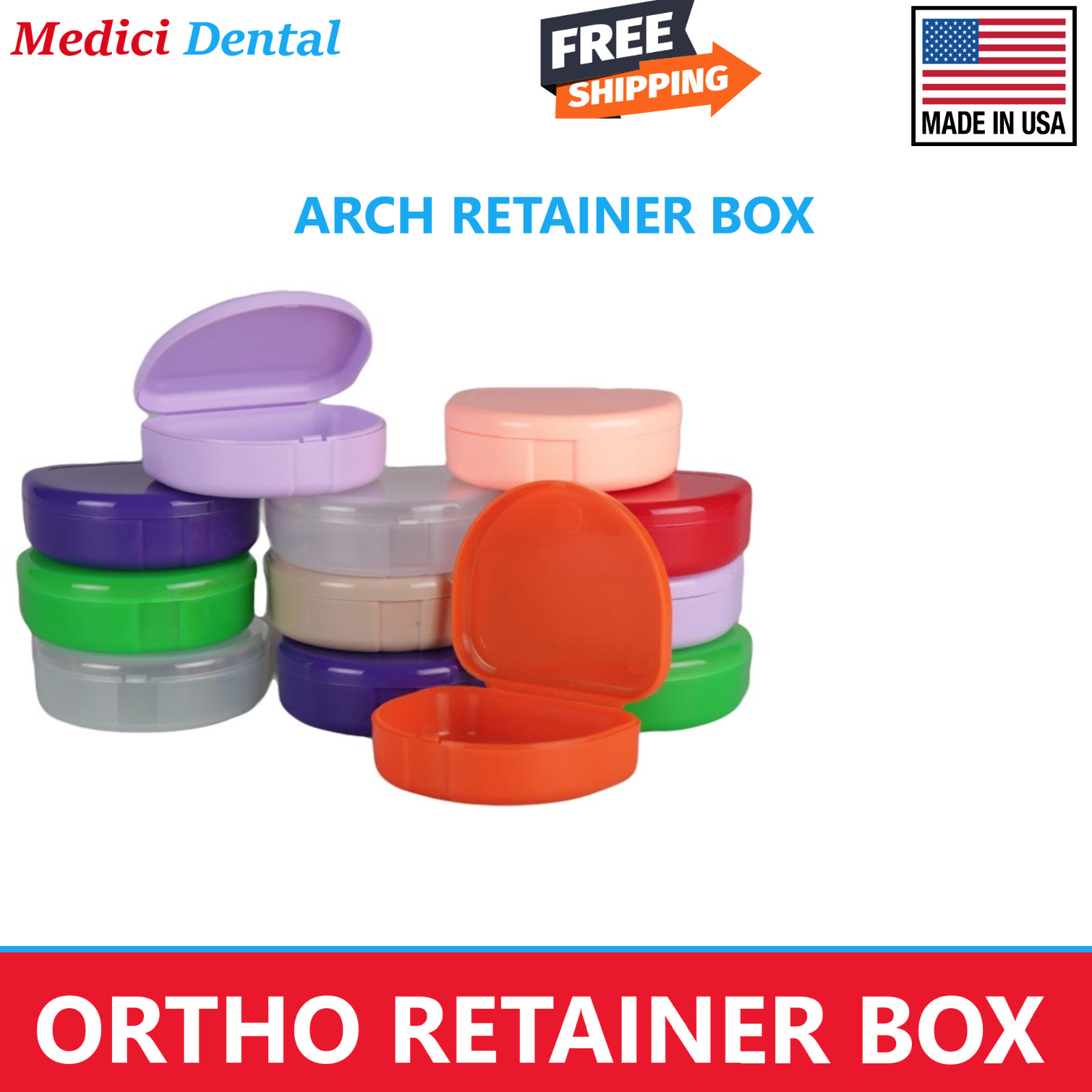 Dental Ortho Appliance Case Mini Retainer Box, 5/8″H, Pocket Size, Upto 300/Cs