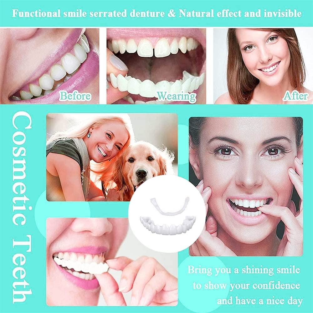1Set Dentures Veneers Tooth,Dental Care Kits for 1 Count (Pack of 1), white