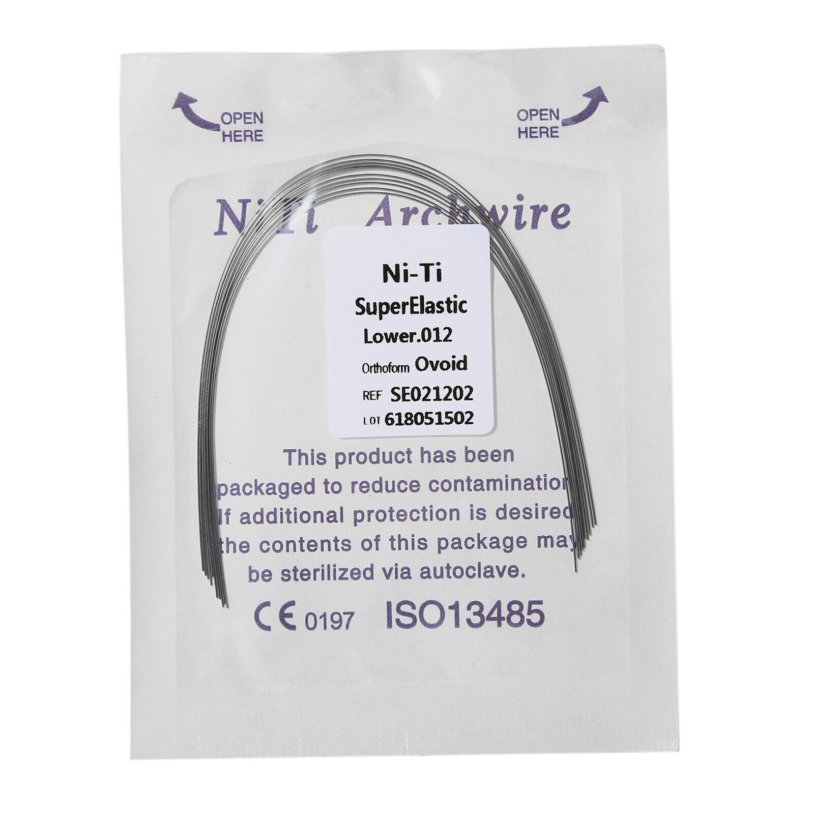 10 Pcs/Pack Dental Orthodontic Round Super Elastic NiTi Arch Wire Ovoid All Size