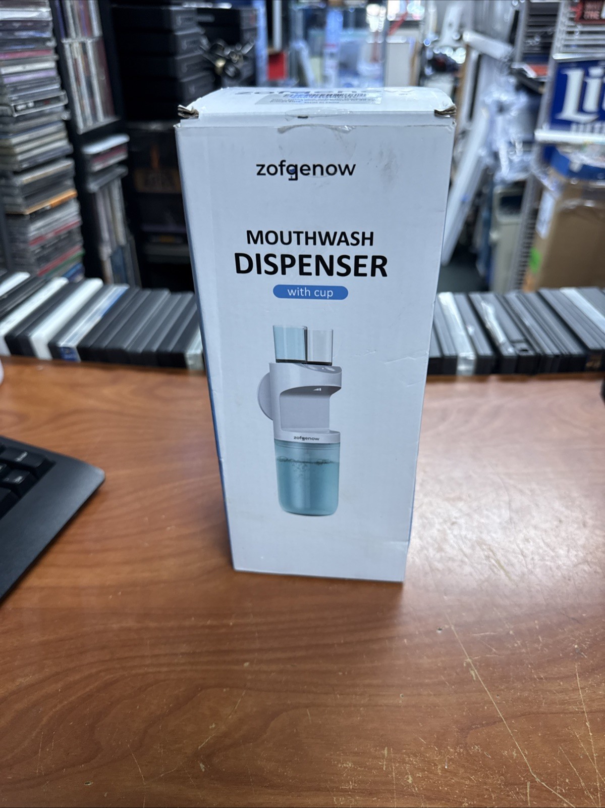 ZOFGENOW Automatic Mouthwash Dispenser Wall Mount 19.4oz for Bathroom, White