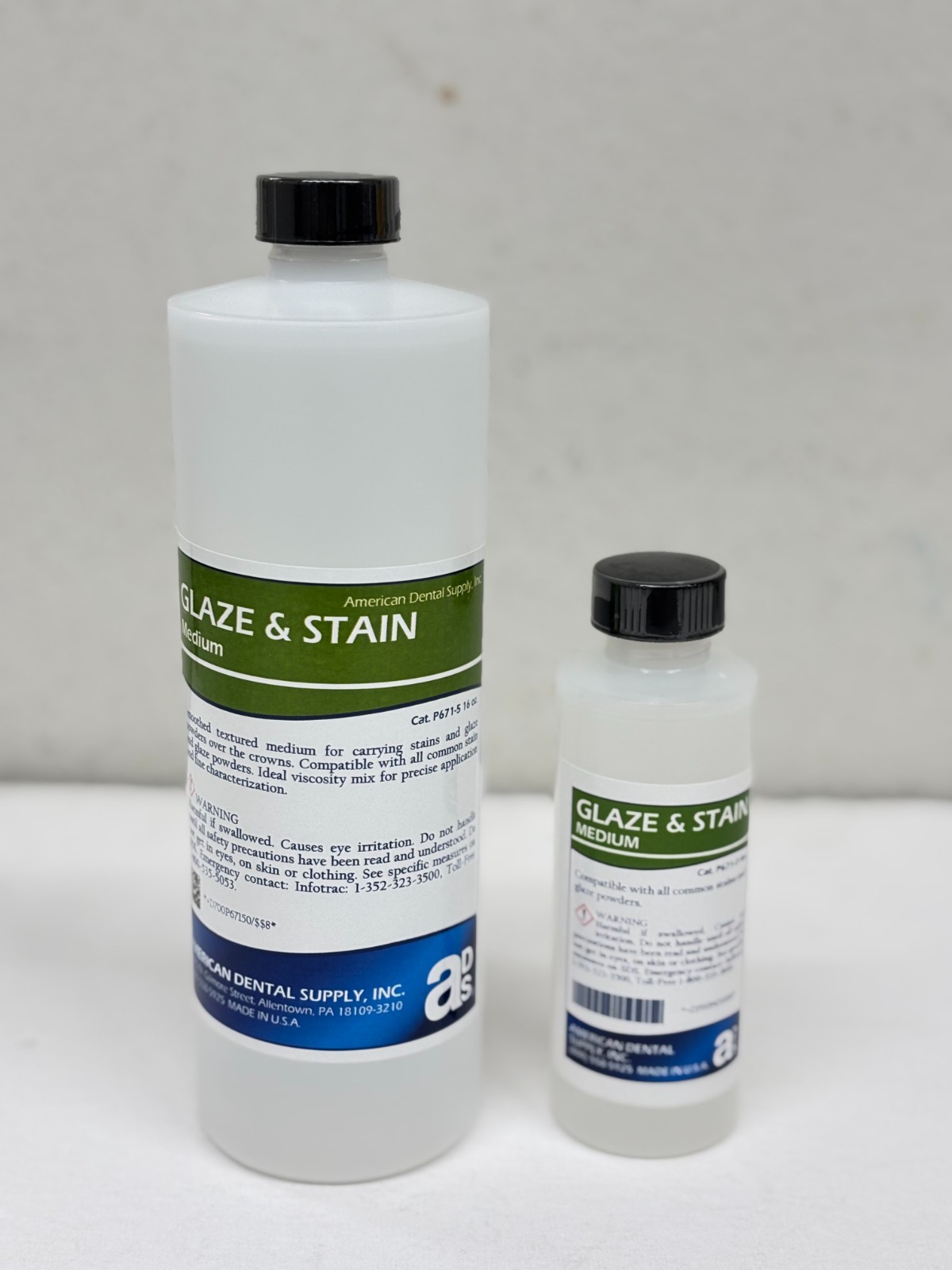 American dental supply [ads] glaze and stain Liquid