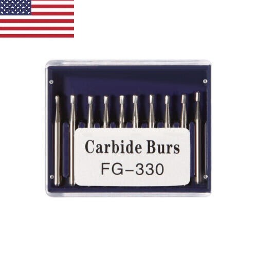 1-10 packs Dental Tungsten steel Carbide Steel Burs Bur FG-330 19mm USA