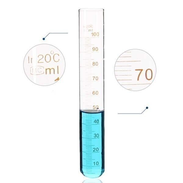 Physical laboratory test tube Borosilicate Glassware 3-10pcs organic 5-100ml