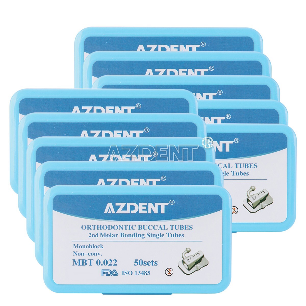 Dental Orthodontic 1st 2nd Molar Buccal Tubes Roth/MBT 022 Bondable Non-Conv