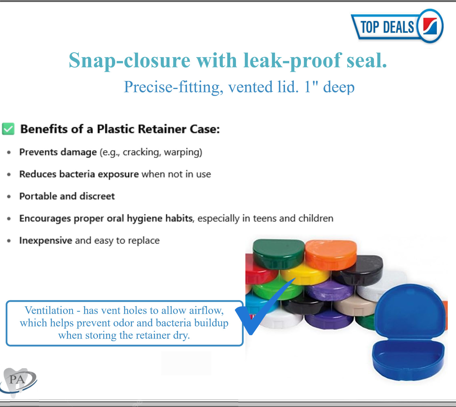 Dental Retainer Box Mouthguards, retainers, Bleaching trays & Splints 1 – 200/Cs