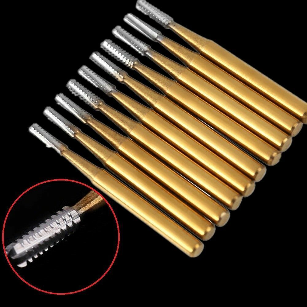 5 Pcs/Box Dental FG-1957 High Speed Tungsten Steel Carbide Crown Cutting Burs DL
