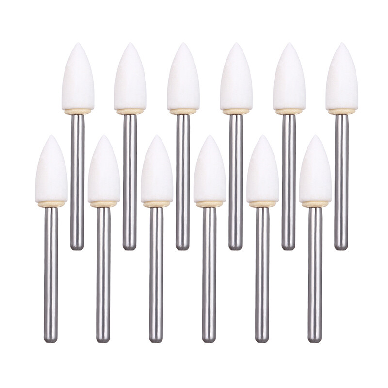AZDENT Fresas dentales Pulidores Kit de pulido White Stone Flame Aluminio FG/RA