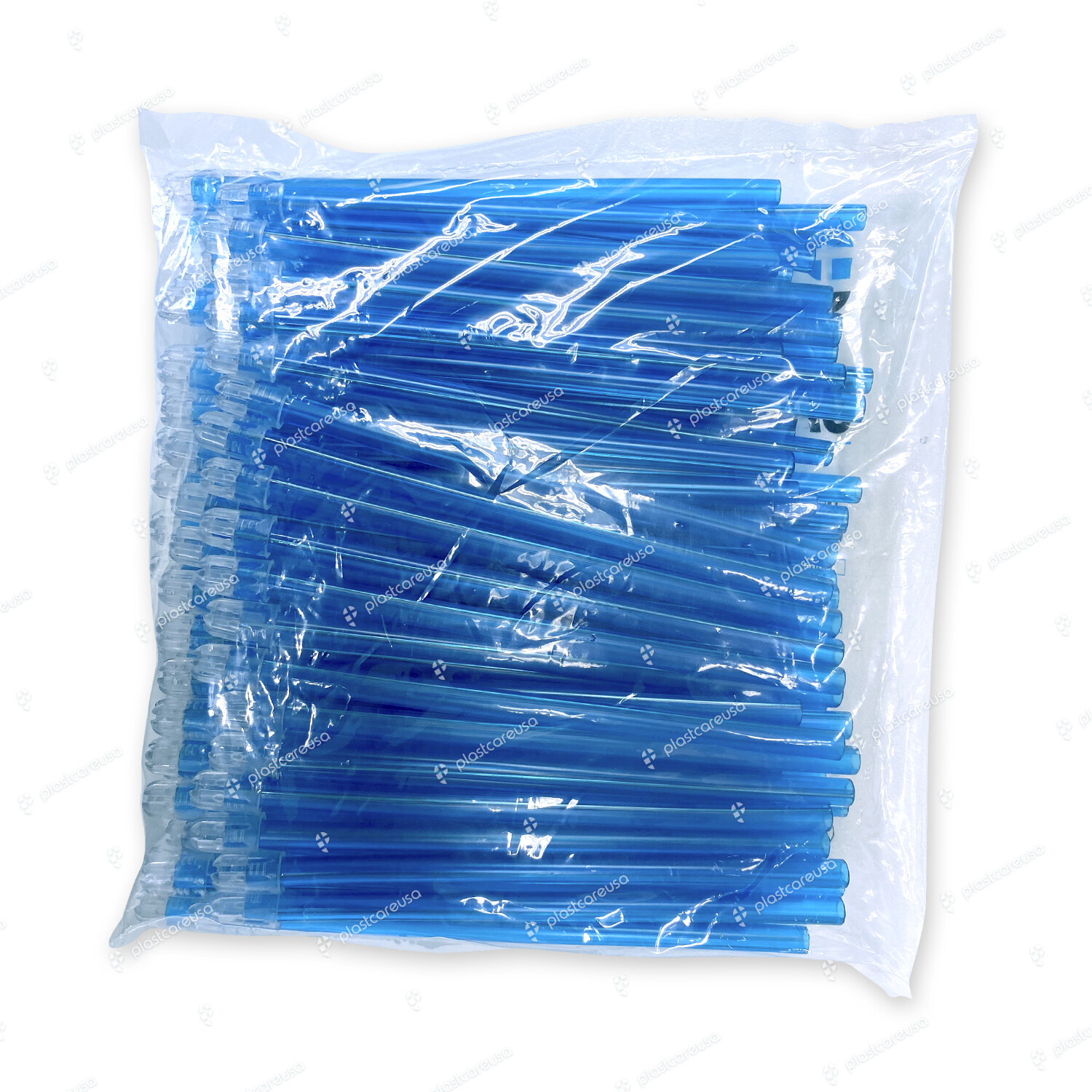100 (1 Bag) Saliva Ejectors Blue Clear Dental Disposable