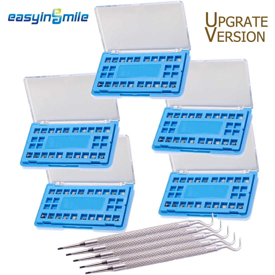 Orthodontic MINI Metal Brackets Dental ROTH/MBT 022 Self-ligating Braces 5Pack