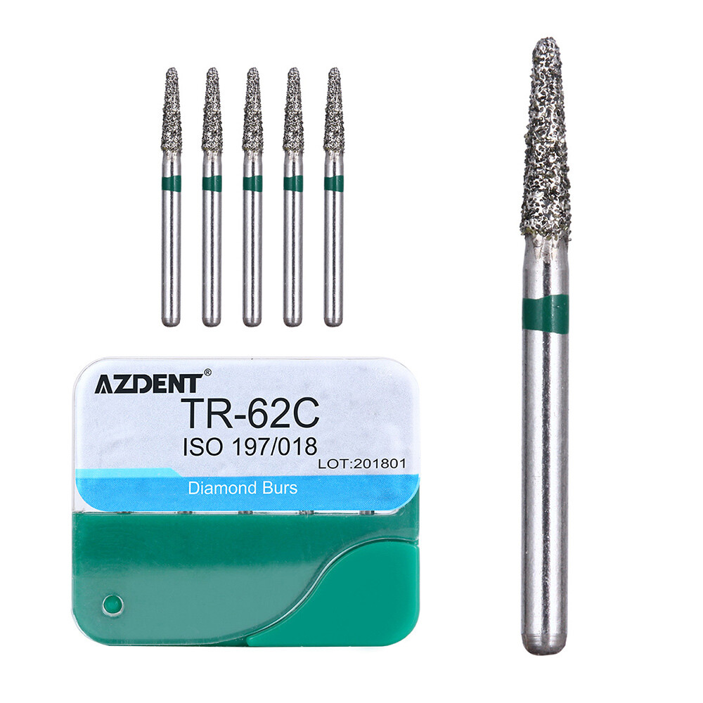 100 pcs Dental Diamond Burs Medium FG 1.6MM For High Speed Handpiece 20 Types