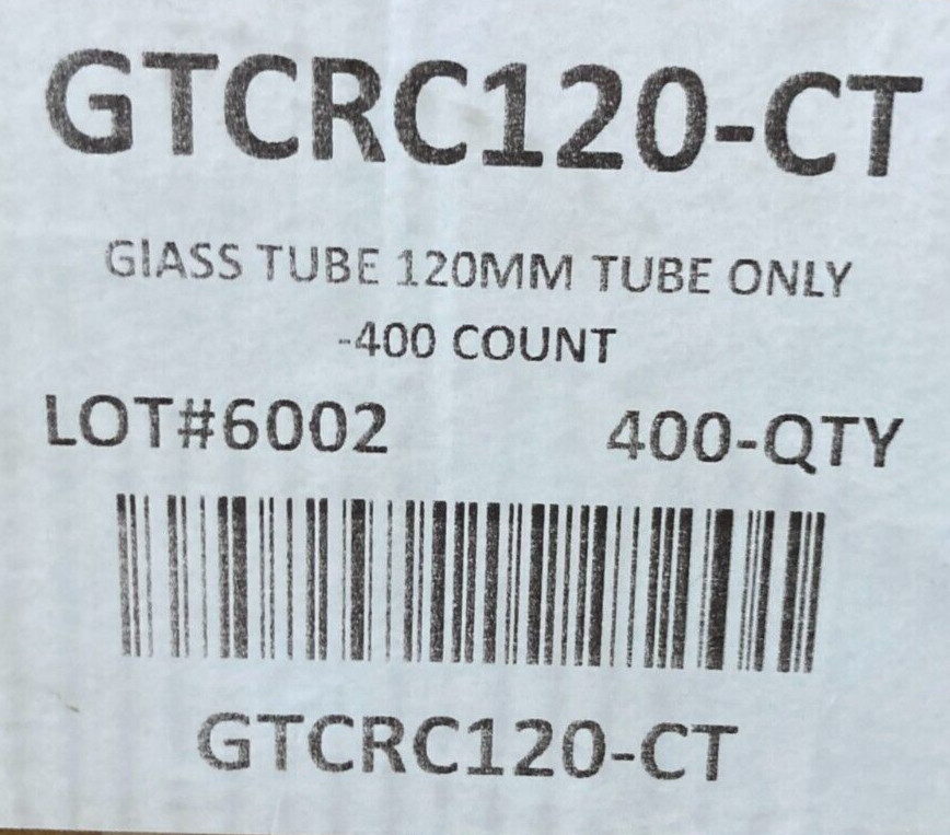 100 Pieces 120mm Clear Glass Pre-roll Tubes