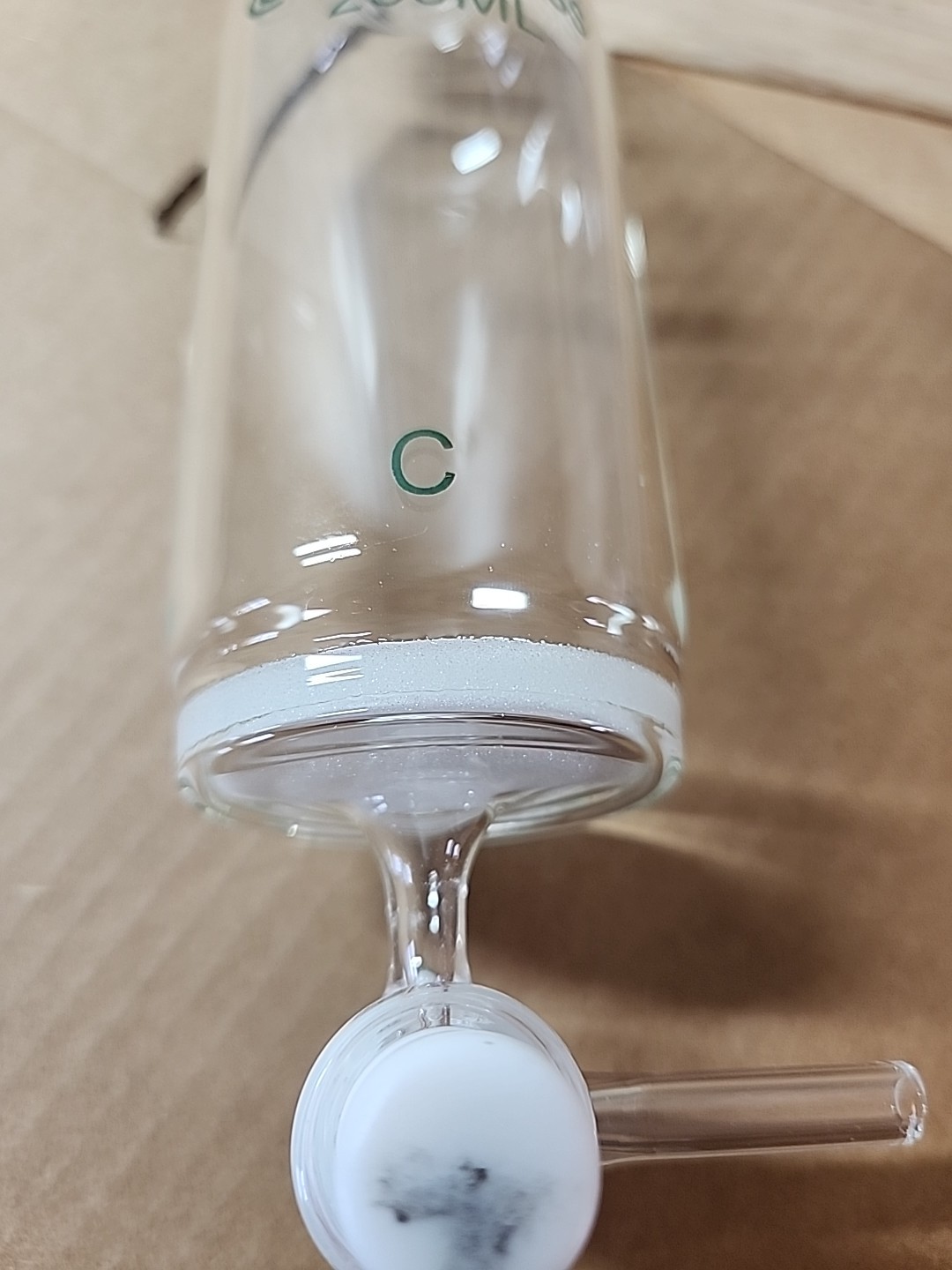 Chemglass GL-32 250mL C Glass Solid Phase Peptide Synthesis Vessel