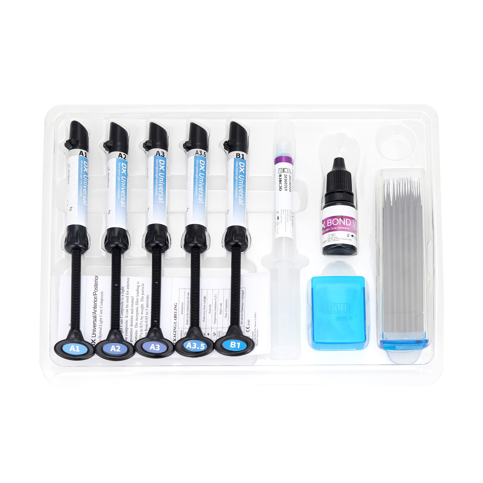 Dental Composite Resin Light Cure Bonding Agent Acid Etching Gel A1 – A3.5 B1