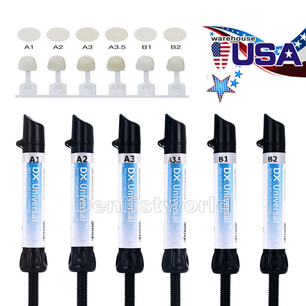 Dentex Dental Light Cure Composite Resin A1/A2/A3 Temp Fill/Dual Cure Flow Resin