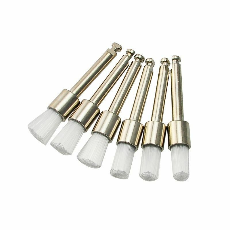 100Pcs/box Dental Polishing Polisher Prophy Brush Brushes Nylon Latch Flat White