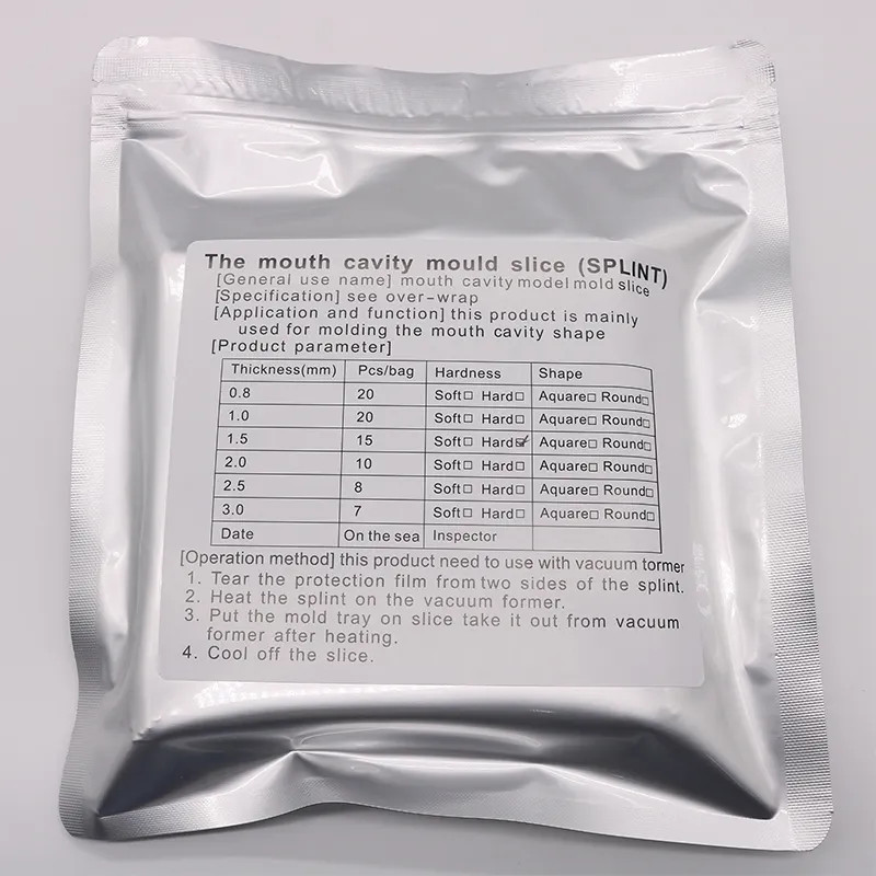 15 Slices Dental Lab Splint Thermoforming Material Hard 1.5mm for Vacuum Forming